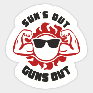 Sun's Out Guns Out Dad Bod Sticker